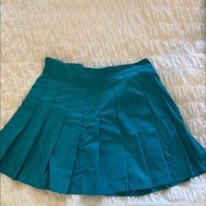 Teal Pleated Women's Skirt